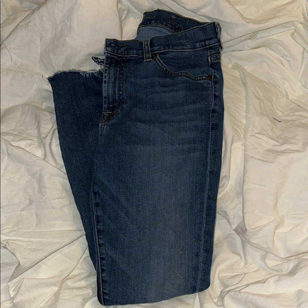 7 For All Mankind Blue Straight Leg Jeans